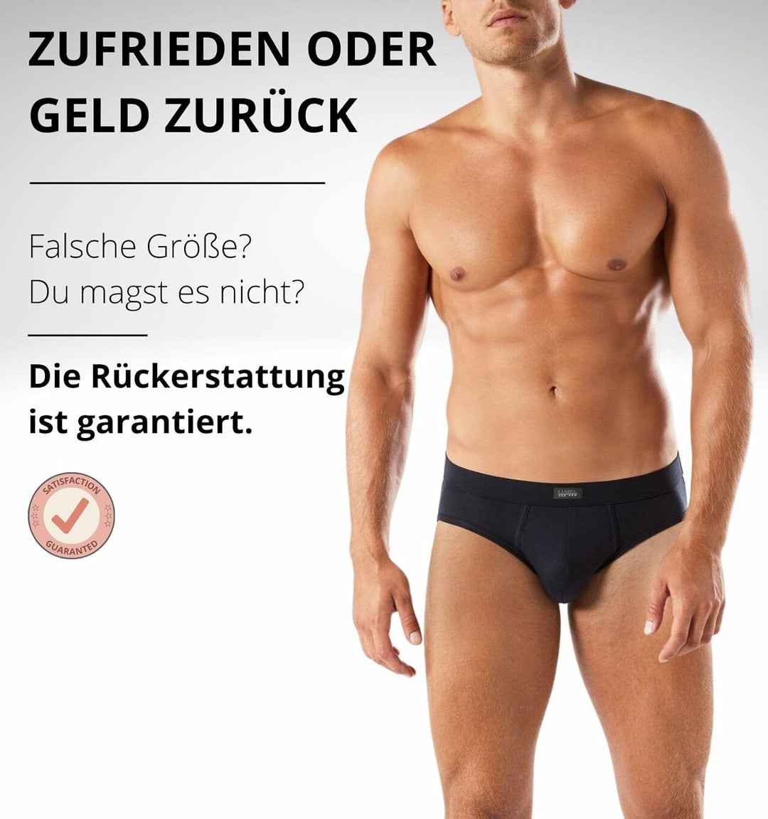 Liabel ® 6 Classic Herren Slip aus Baumwolle Unterwäsche ohne Etiketten, Cotton Stretch Essential M