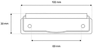 100 x Drahtbügelmechanik Klemmmechanik Klemme Klemmbrett Mappe, 100x30mm, silber