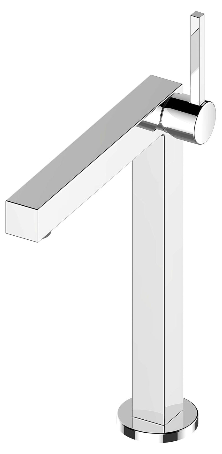 KEUCO Waschtisch-Armatur chrom für Waschbecken im Bad, Höhe 35,6cm, Einlochmontage, Design-Wasserhah
