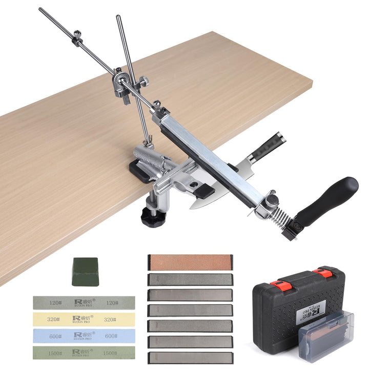 14Pcs Messerschärfer Profi Knife Sharpener mit Aufbewahrungsbox Messerschleifer 360° Flip Drehung Me