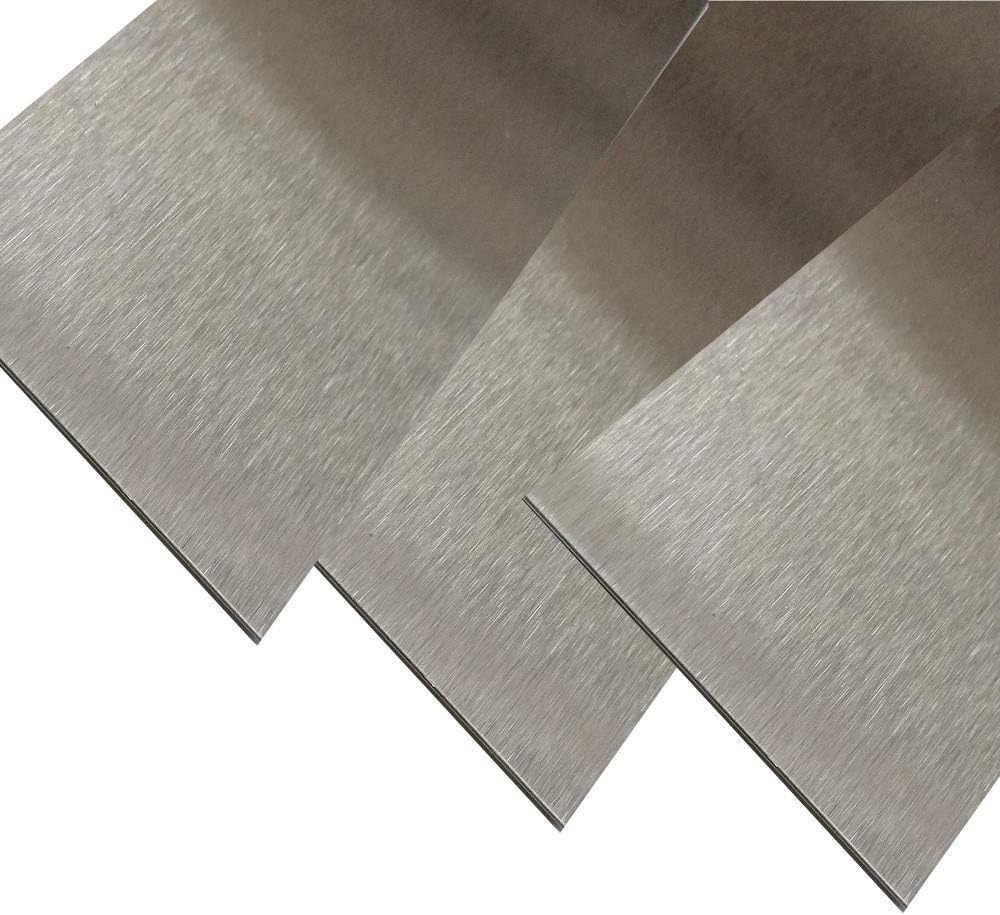 Edelstahlblech, Edelstahl k320 gebürstet 1 mm stark, Blechstreifen, 500 x 500 mm V2A,Edelstahlplatte