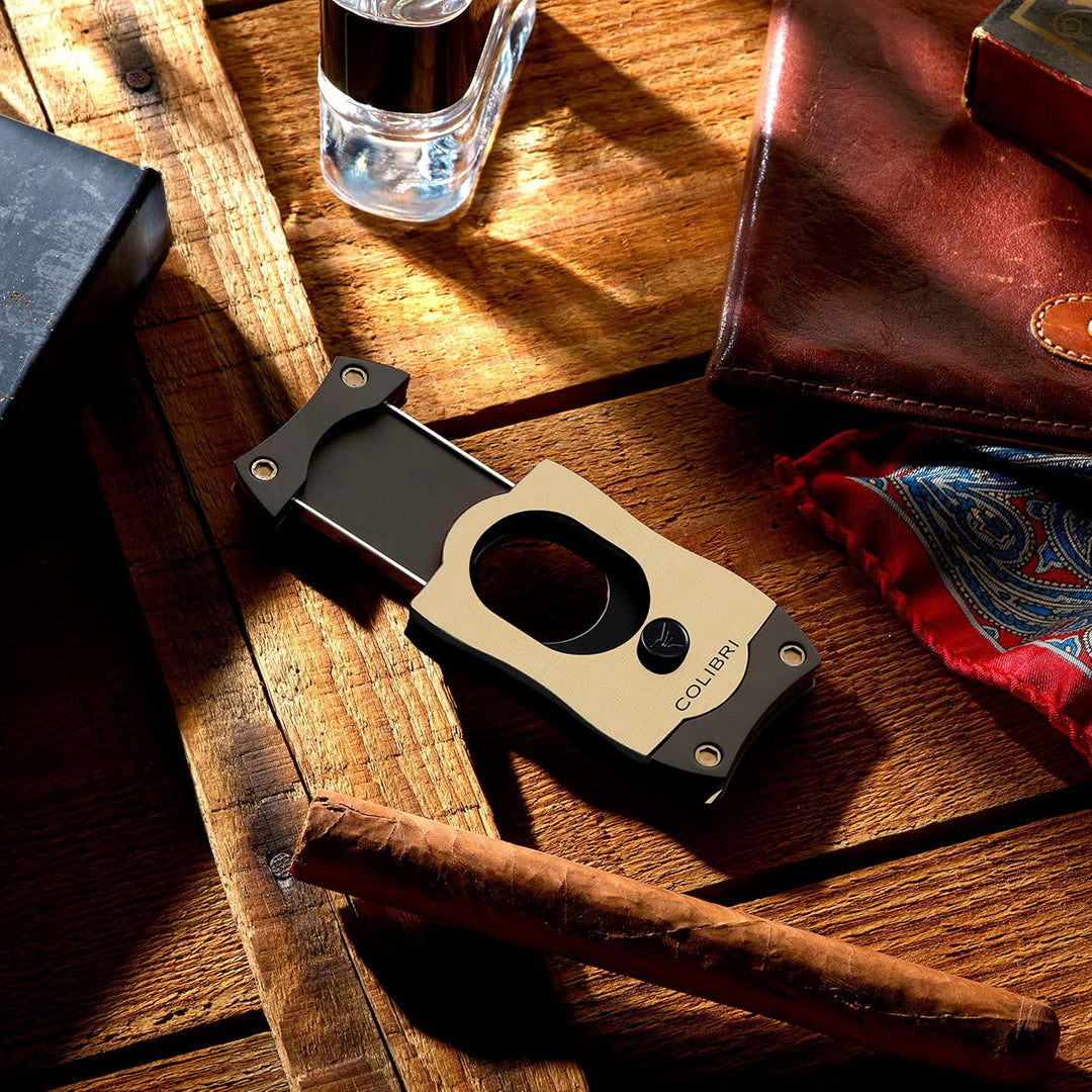 Colibri S-Cut Zigarrenschneider - Klassischer Gerader Schnitt - Bis zu 66 Ringmass Zigarren - Ergono