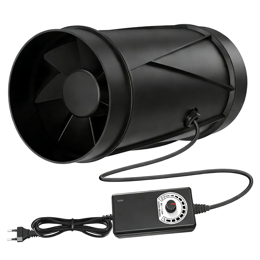150mm Rohrventilator, Regelbar Rauchabzug Ventilator, 587 m³/h Rohrlüfter, Inline-Rohrventilator mit