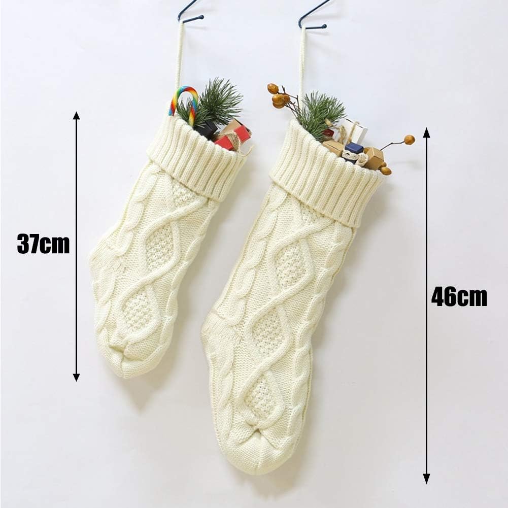 Weihnachtssocken Deko Weihnachten Strumpf Weihnachtssocke Kabel Gestrickt Strumpf Burgund Stricken G