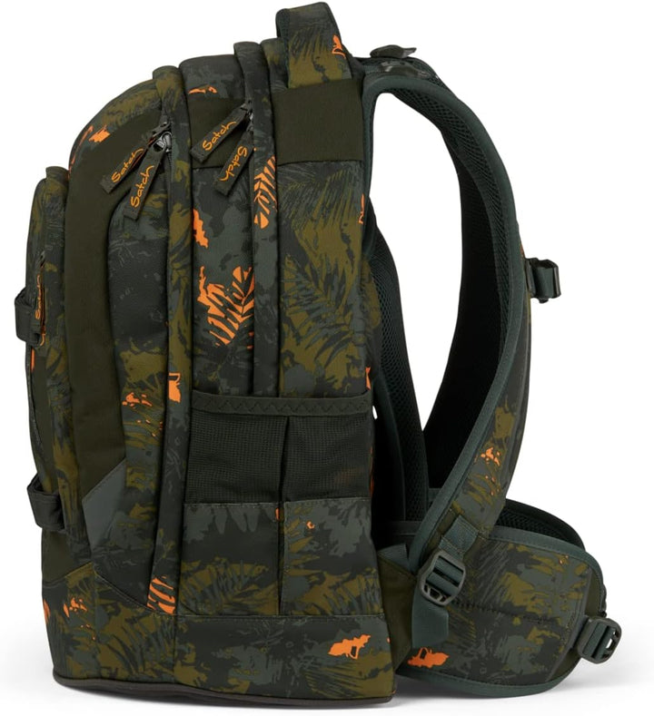 Satch Pack Schulrucksack Set 2tlg. inkl. Schlamperbox (Jurassic Jungle), Jurassic Jungle