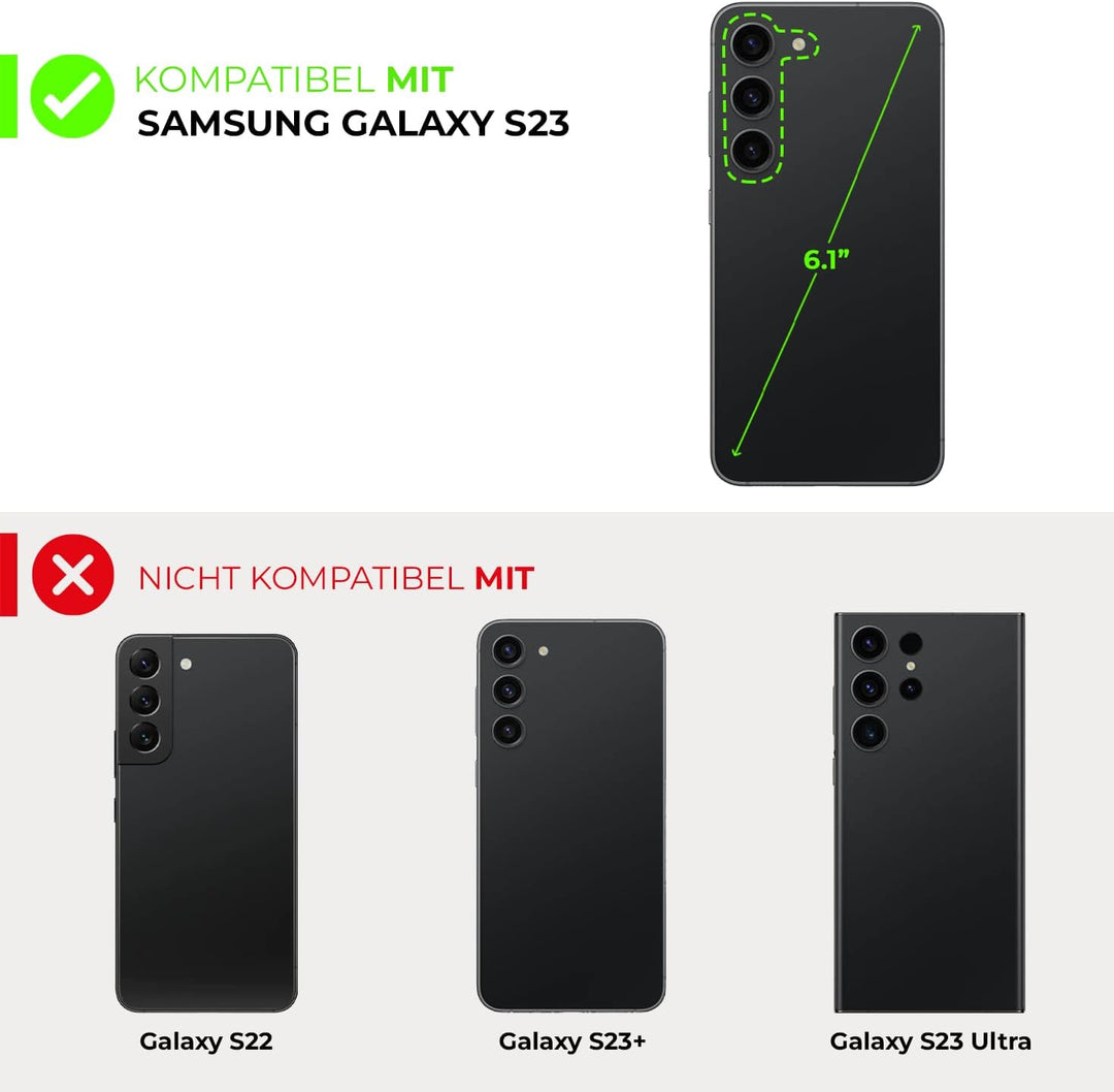 Snakehive Galaxy S23 Hülle Leder | Stylische Handyhülle mit Kartenhalter &amp; Standfuss | Handyhülle Sc