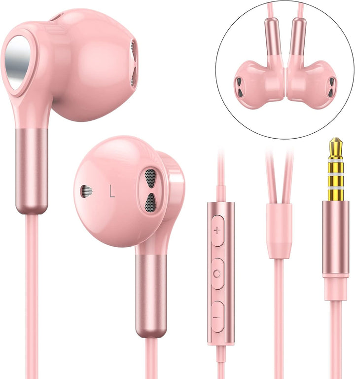 Kopfhörer mit Kabel, In Ear Kopfhörer Kabel in Ear Ohrhörer 3.5mm Klinke Kopfhörer mit Mikrofon, Lau