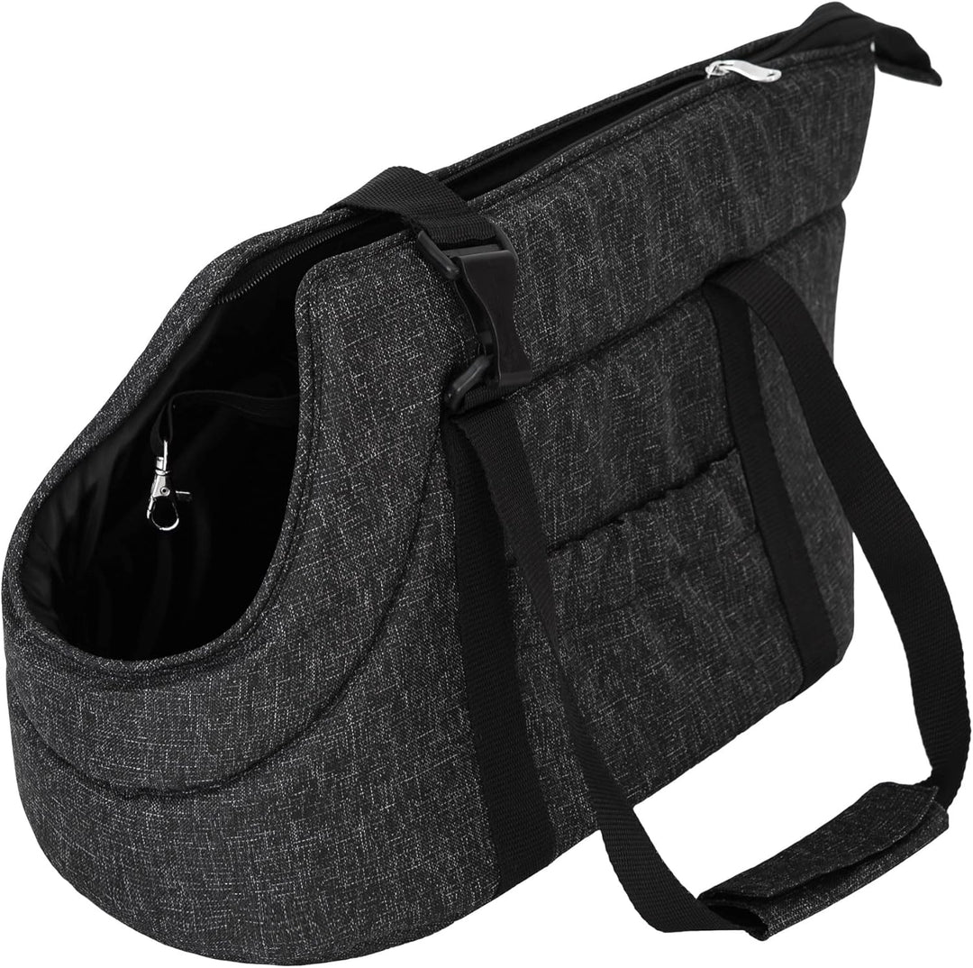 Hundetasche, Transportbox, Katzentasche, mit verstellbarem Schultergurt, mit Seitentaschen, Hände fr