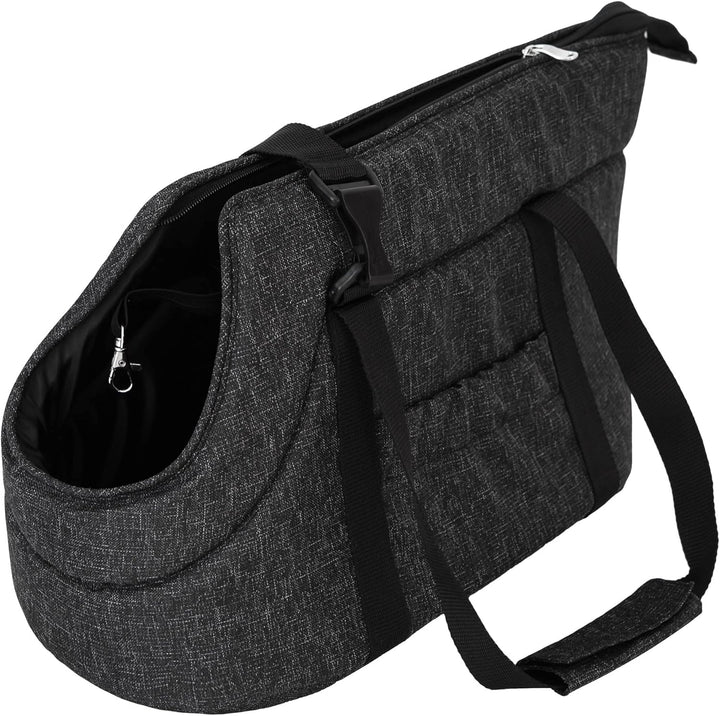 Hundetasche, Transportbox, Katzentasche, mit verstellbarem Schultergurt, mit Seitentaschen, Hände fr