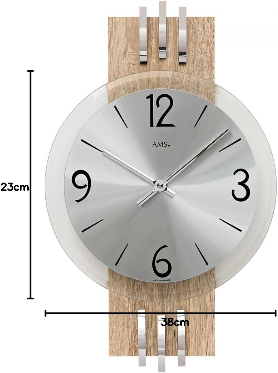 Moderne Wanduhr mit Quarzwerk von AMS AM W9228
