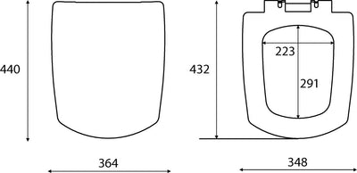 Sanitop-Wingenroth - 57217 0 - WC-Sitz passend zu Igeno - Hochwertiger Toilettensitz aus Duroplast -