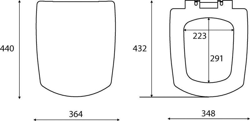 Sanitop-Wingenroth - 57217 0 - WC-Sitz passend zu Igeno - Hochwertiger Toilettensitz aus Duroplast -