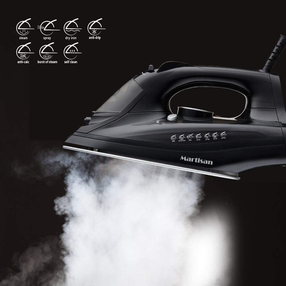 Martisan Dampfbügeleisen, 2200W Bügeleisen (Variable Dampf- und Temperaturregelung, Antihaft-Bügelso