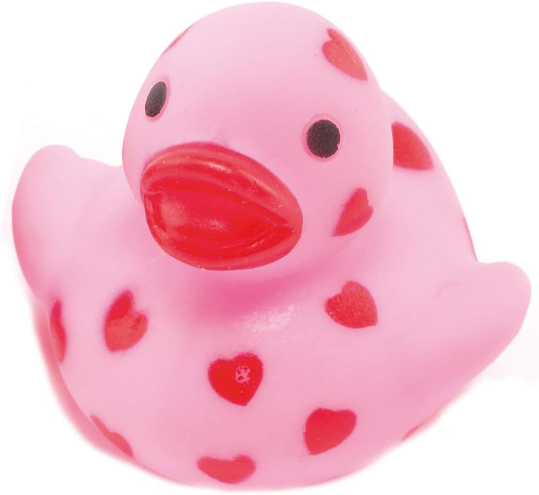 Baker Ross AF217 Mini-Herz, schwimmende Gummienten (6 Stück), perfekter Partygeschenk-Taschenfüller