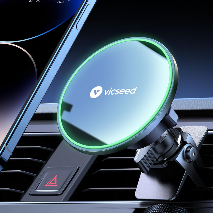 VICSEED Handyhalterung Auto Magnet Lüftung für Magsafe Autohalterung [Starker Magnet mit 20 xN55] Ma