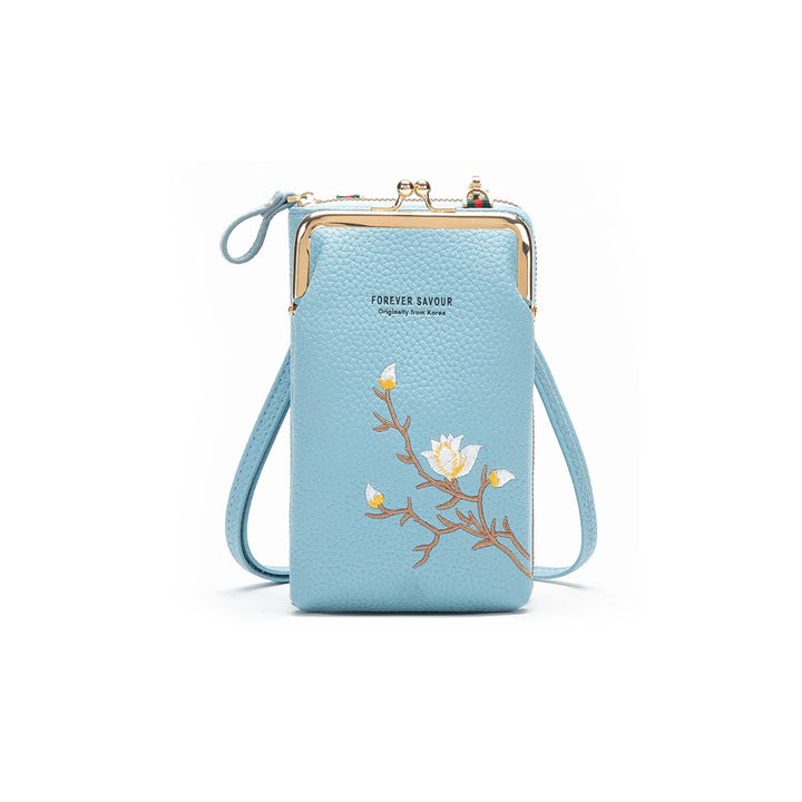PORRASSO Mode Handy Umhängetasche Damen Handytasche Mini Geldbörse Crossbody Bag mit Kartensteckplat