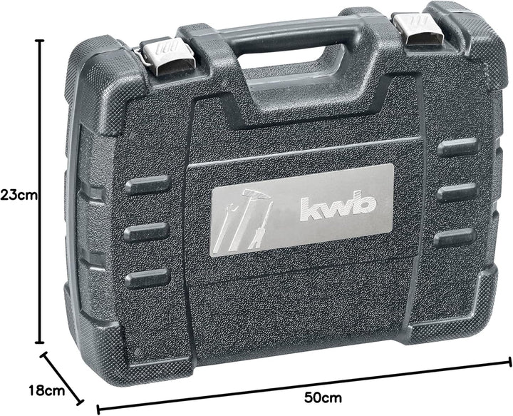 kwb Werkzeug-Koffer inkl. Werkzeug-Set, 40-teilig, gefüllt, robust und hochwertig, ideal für den Hau