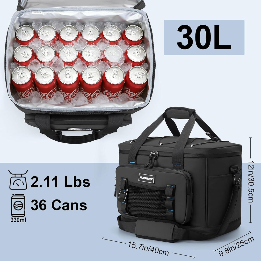 Hulongo Kühltasche, 30 L grosse isolierte Kühltasche, wasserdichte Thermotasche für Picknicks, ausla