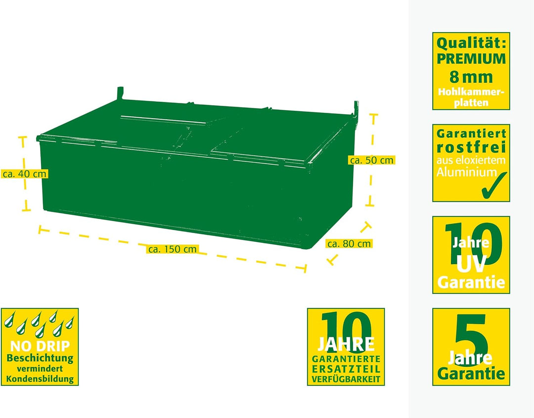 Juwel Frühbeet Biostar 1500 (Gewächshaus mit Fensterautomat, öffnet und schliesst selbstständig, Pfl