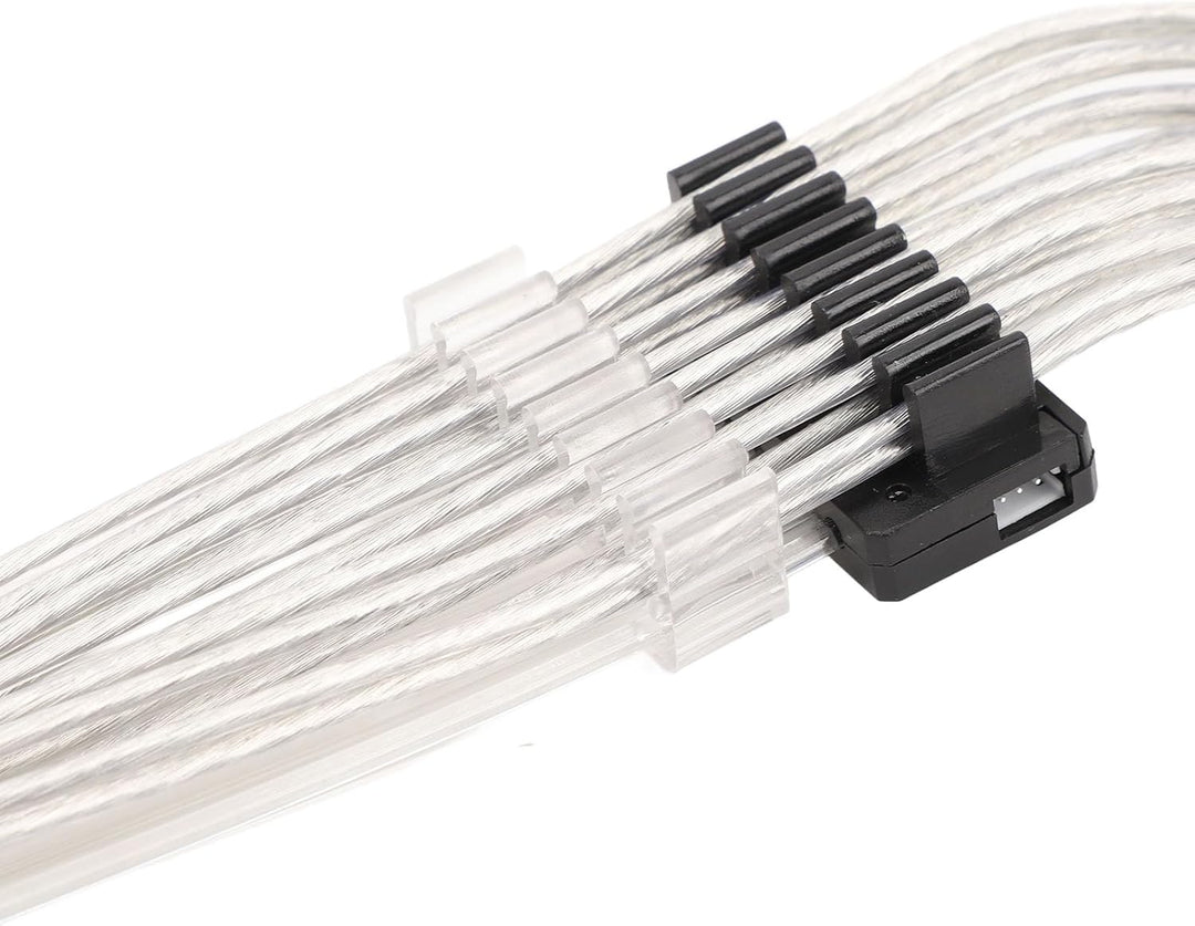 2x8PIN RGB GPU-Kabel, ARGB GPU-Stromverlängerungskabel, Doppeltes LED-Licht, 5V 3PIN ARGB Sync 4-sei