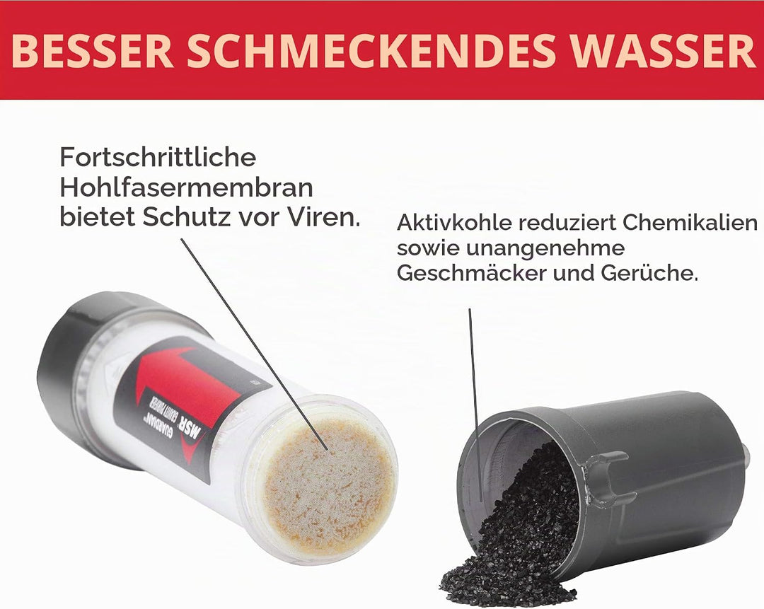 MSR Guardian Schwerkraft-Wasserentkeimer (10 Liter) Grösse 30 x 10 x 10 cm Grey