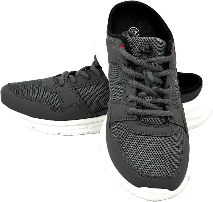 Ablovo® Damen Herren Pantoletten Sandalette Slipper Sabots Sneaker Freizeit 36 EU Dunkelgrau, 36 EU
