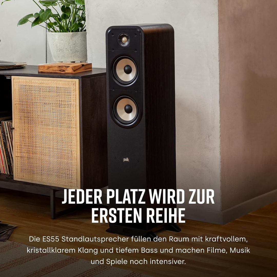 Polk Audio Signature Elite ES55 hochauflösender HiFi Standlautsprecher fürs Heimkino, Hi-Res zertifi