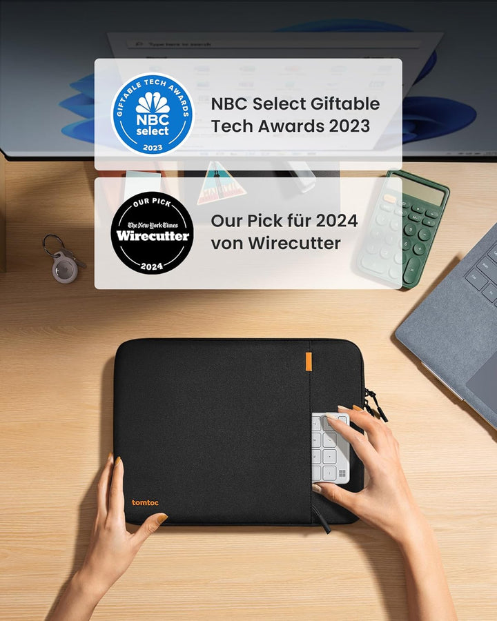 tomtoc 360° Tasche Hülle für 2024 13-Zoll Microsoft Neu Surface Pro 11. Edition, Copilot+ PC, 13 Zol