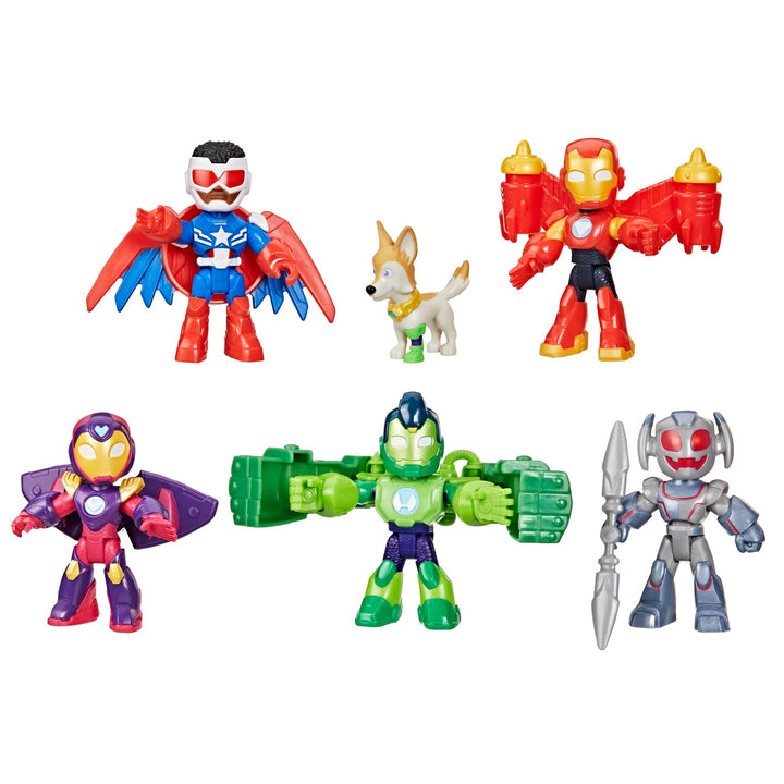 Marvel Iron Man und seine fantastischen Freunde, Superrüstung Avengers Pack Action-Figurenset, 5 Sam
