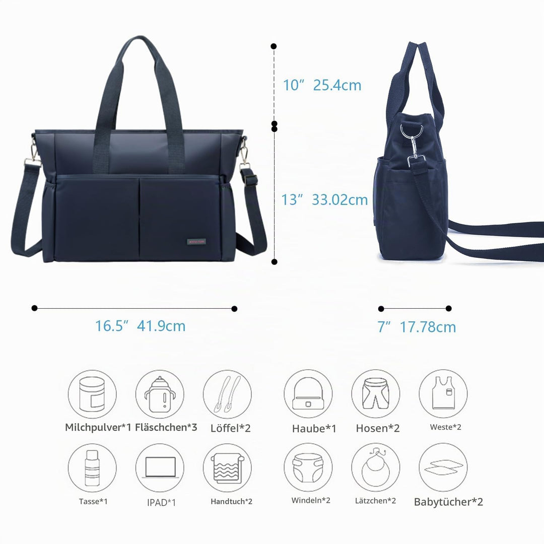 ROYALFAIR Baby Wickeltasche Klein für Unterwegs Reise Wickeltasche Bote Messenger mit Isoliertasche