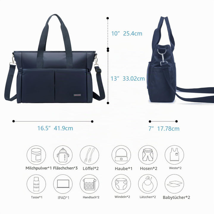 ROYALFAIR Baby Wickeltasche Klein für Unterwegs Reise Wickeltasche Bote Messenger mit Isoliertasche