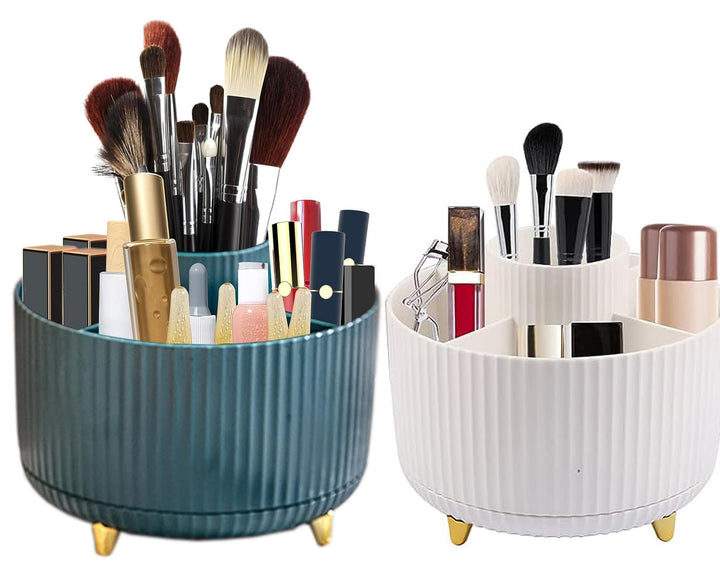 360 Grad Drehbarer Kosmetikorganizer, 2 Stück Make Up Organizer Lidschattenpinsel Lippenstift Etui,