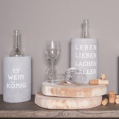 Räder Vino Beton Weinkühler Leben Lieben Lachen Lallen