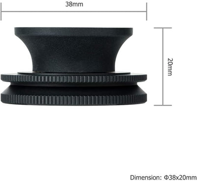 KIWIFOTOS Glaskugel Ständer Kristallkugel Saugnapf Halterung, 1/4 Zoll-20 Stativ-Gewinde & Runde Arc