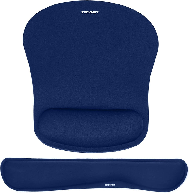 TECKNET Mauspad mit Handauflage, Gelkissen Mousepad und Ergonomische Memory Foam Tastatur Handgelenk