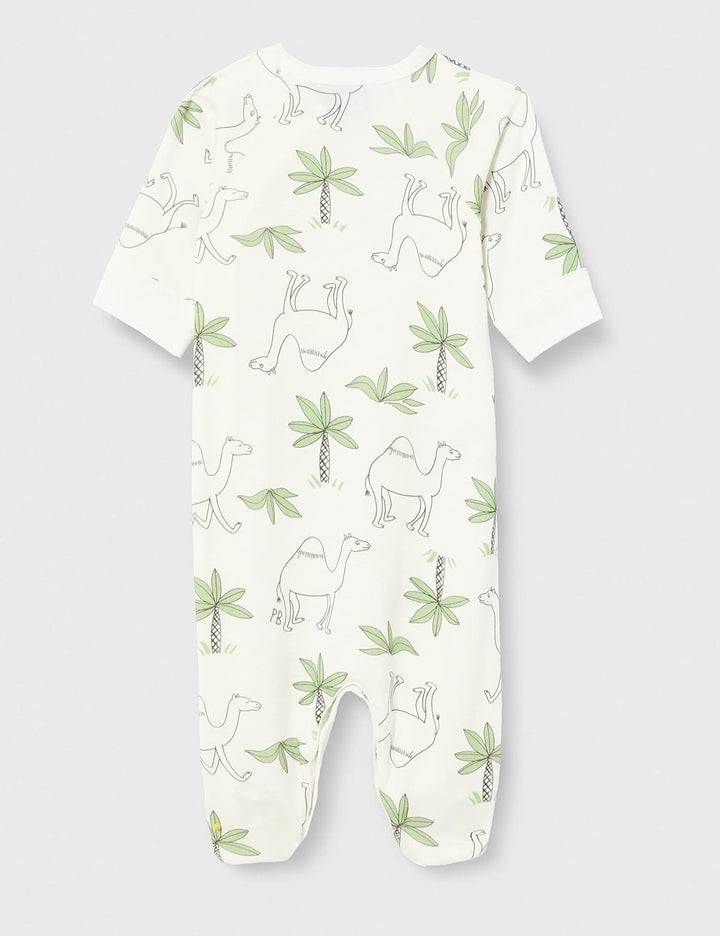 Petit Bateau Unisex Baby Schlafanzug mit Reissverschluss 18 Monate Weiss Marshmallow / Mehrfarbig, 1