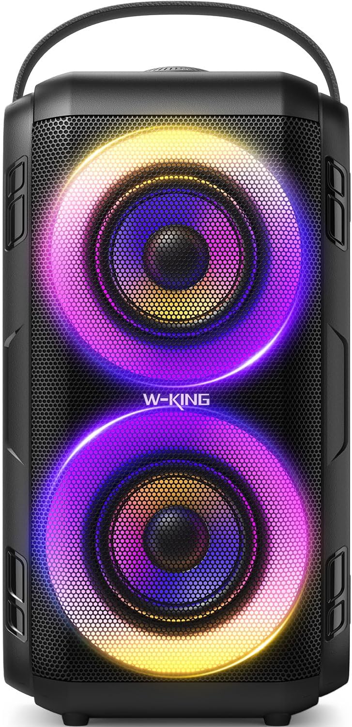 W-KING Bluetooth Lautsprecher mit 2 Vollfrequenztreiber– Superbass, Bluetooth Box Musikbox Party Lau