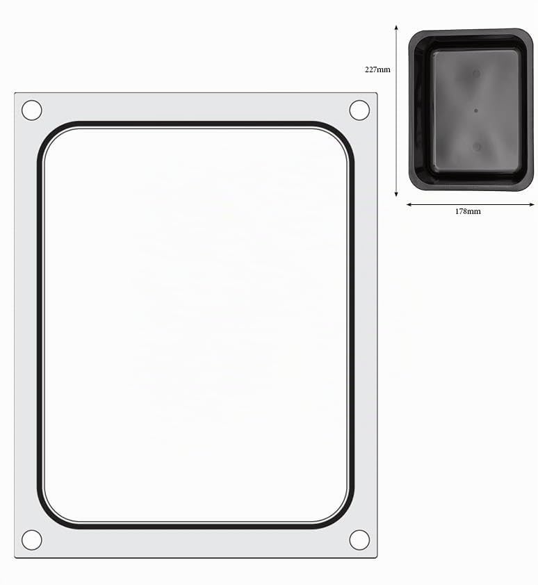 HENDI Schalensiegler, kompakt, mit Aluminiummatrize, zum Verschliessen von Lebensmittelverpackungen,