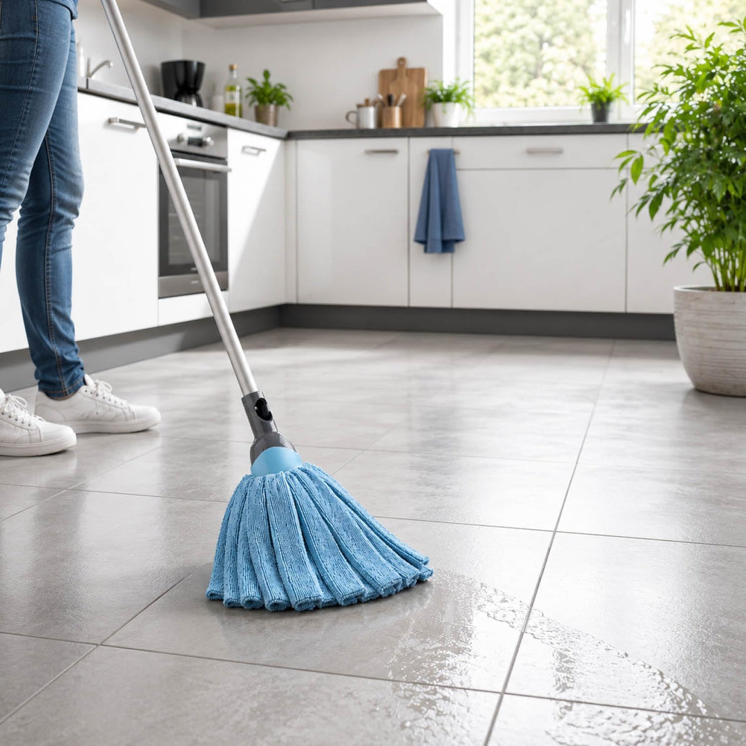 com-four® 2X Mopp Ersatzköpfe Mikrofaser – Wischmopp Ersatz für Bodenwischer – saugfähige und waschb