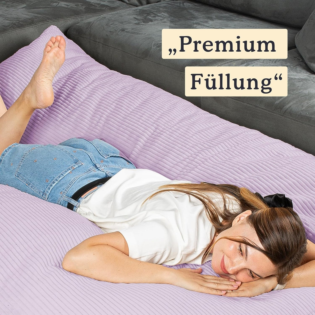 bananair - Sitzsack XXL aus Cordstoff Breit Gerippt für Kinder und Erwachsene - Weich und Bequem - M