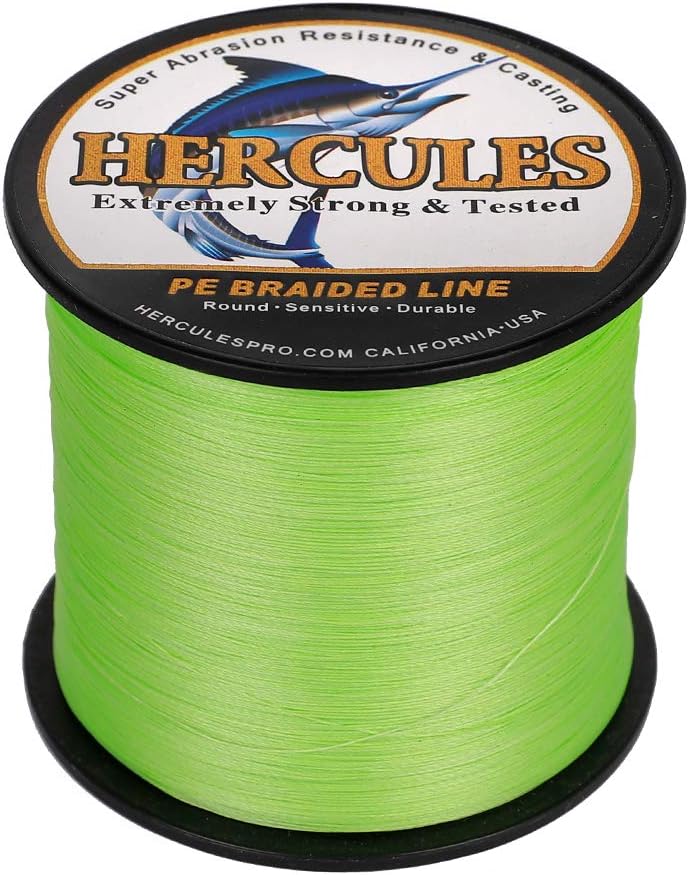 HERCULES Super Cast 100m - 2000m Yards Geflochtene Angelschnur 10lb - 300lb Test für Salzwasser Süss