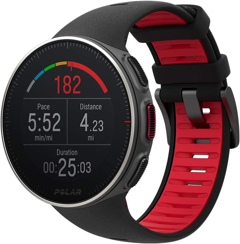 Polar Vantage V Titan mit H10 Herzfrequenzsensor – Unisex Profi-Multisportuhr mit GPS und optischer