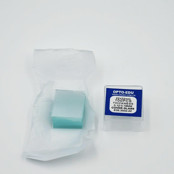 OPTO-EDU E35.3501 Blanko-Mikroskop-Objektträger & 100 Stück quadratische Abdeckglas, Glas, 1