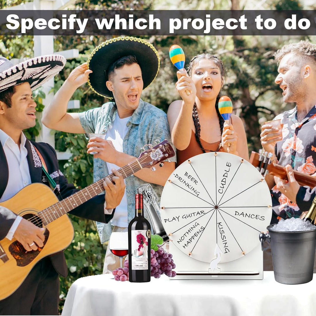 Hölzernes Glücksrad, 29 cm Preisrad Tisch-Glücksrad Tombola-Rad Roulette-Rad für Glücksspiel Preise