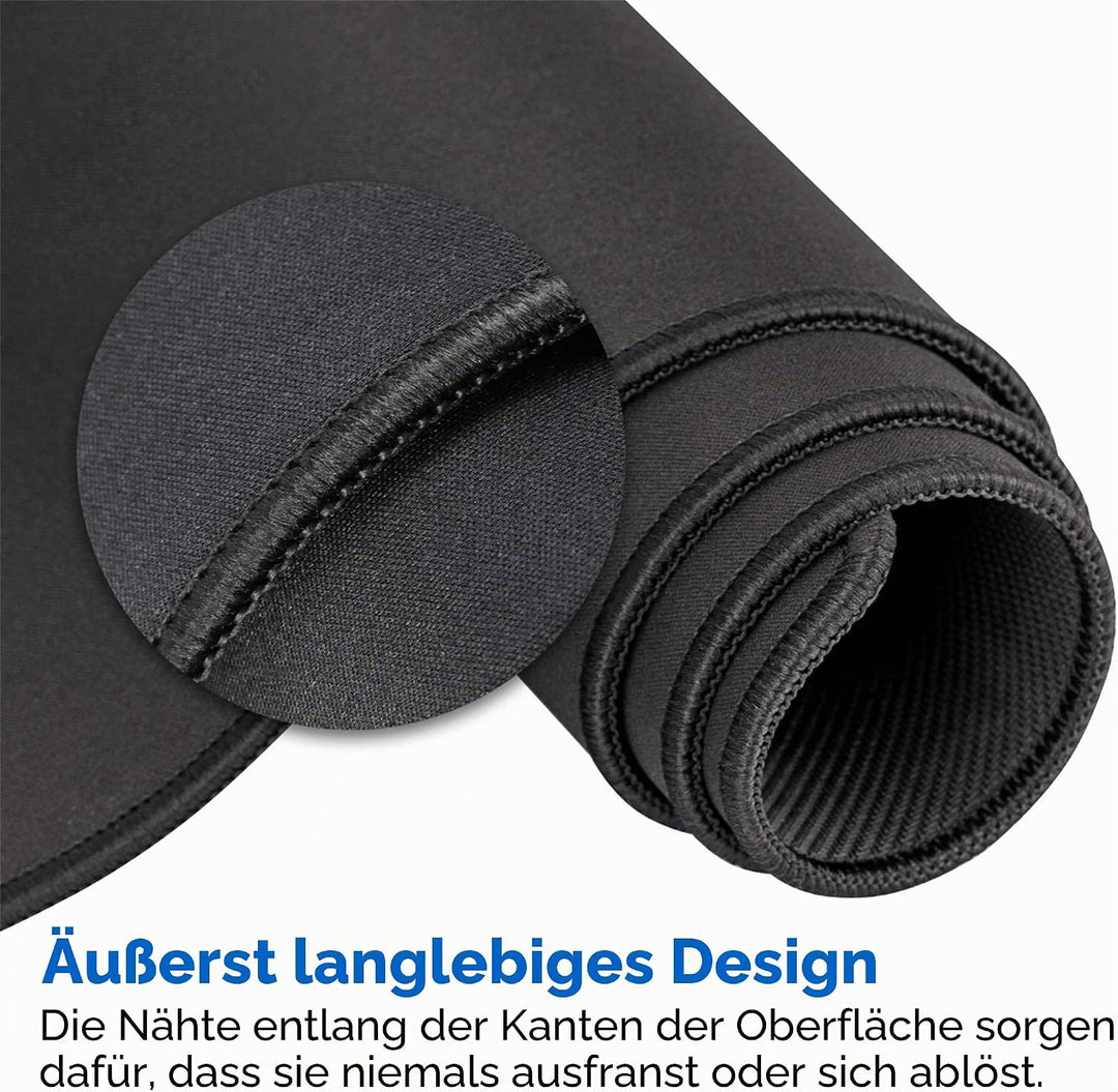 LL-COEUR XXL Schwarz Mauspad Gaming Mouse Mat Laptops Schreibtischunterlage Desk Pad (1400 x 600 x 3