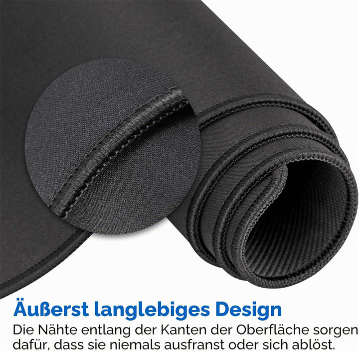 LL-COEUR XXL Schwarz Mauspad Gaming Mouse Mat Laptops Schreibtischunterlage Desk Pad (1400 x 600 x 3