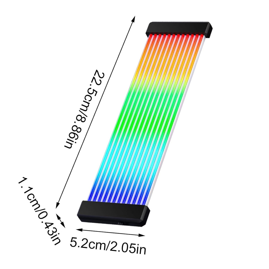 RGB-LED-Streifen, Neon-Silikonkabel, 24 Pins, Abdeckung für Motherboards, für Grafikkarte, Computer,