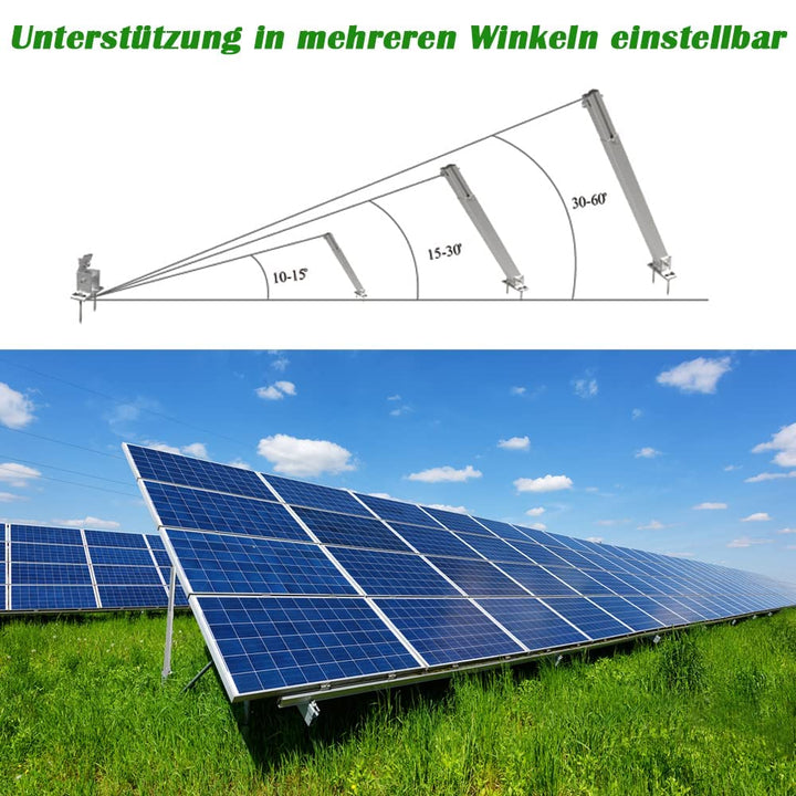 Solarmodul Halterung, 2 Sets Halterung Balkonkraftwerk Montageset Extra Länge 52CM-104CM, Aufständer