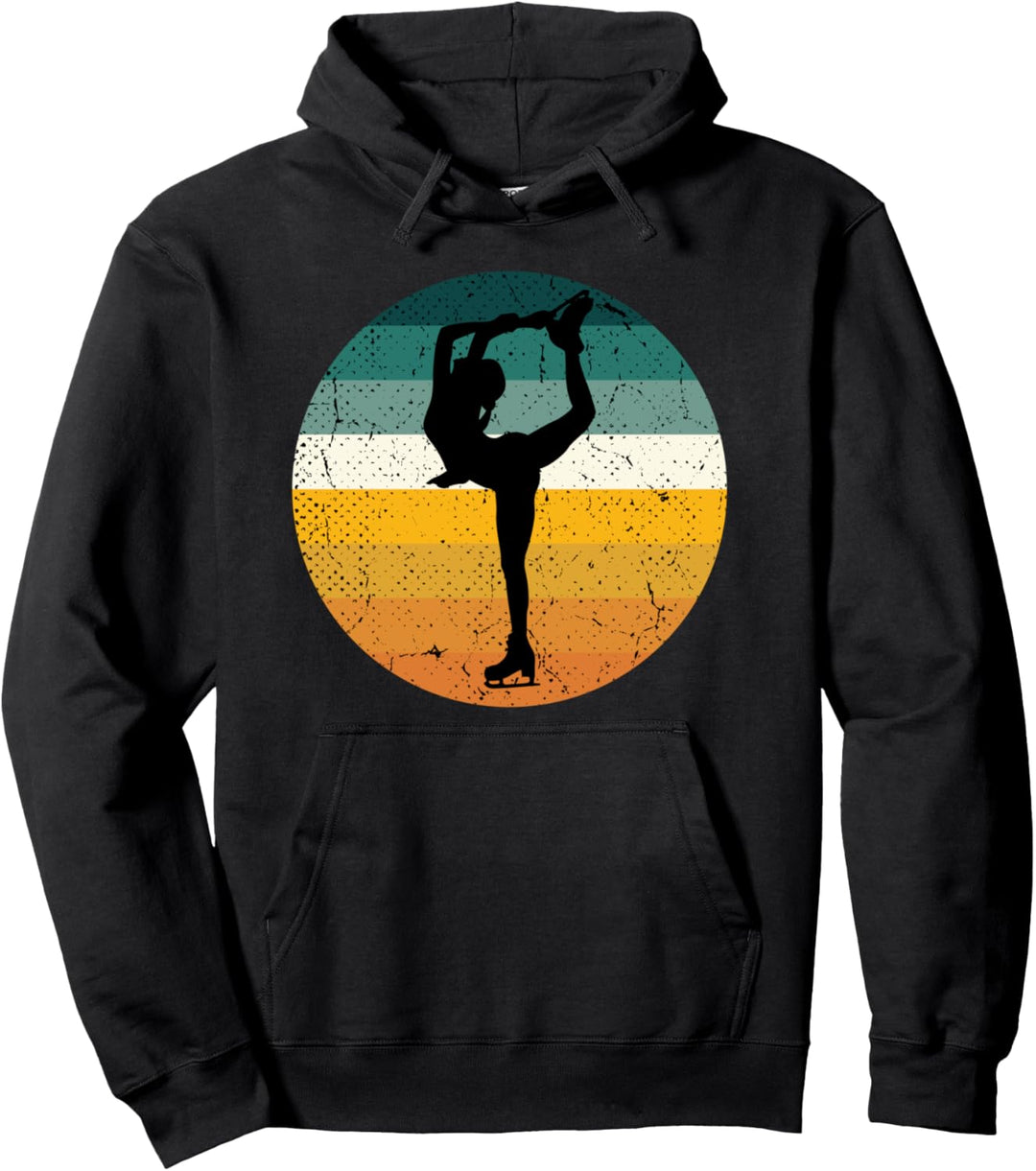 Eiskunstlauf Schlittschuh Retro Pullover Hoodie