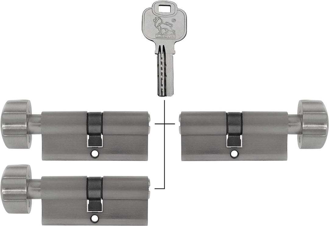 3x Knaufzylinder 70mm gleichschliessend KD 35/35 inkl. 10 Schlüssel
